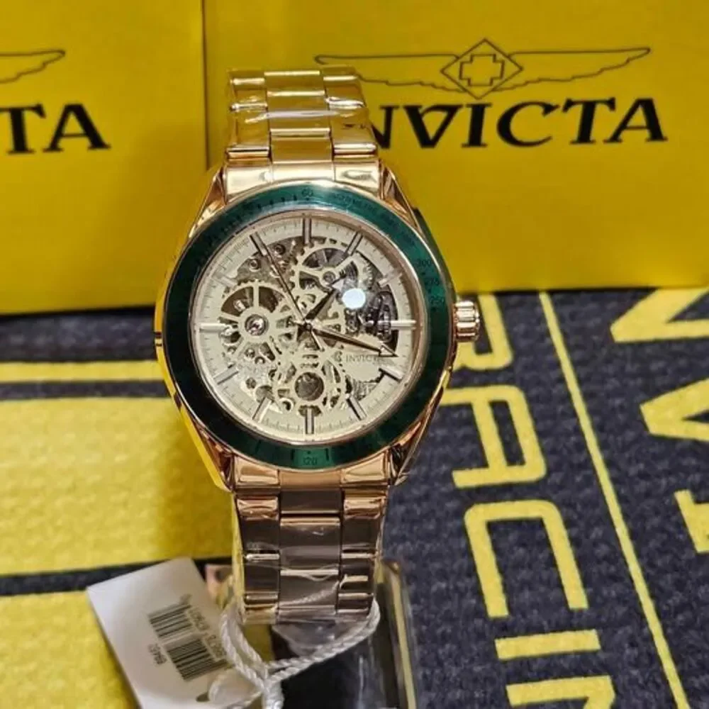 Invicta Skeleton Automatic Watch – Gold & Silver Two-Tone – Men’s Luxury Design